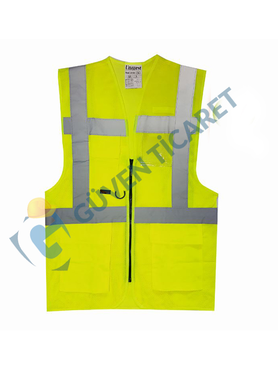 Uniwest® UW 220 Yönetici Yeleği Sarı Fileli