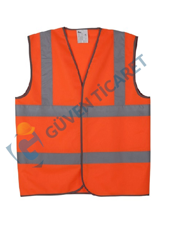 Uniwest® UW-274 Dört Şeritli İkaz Yeleği Turuncu